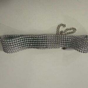 Silver Rhinestone Women's Choker